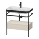 Duravit Meuble vasque Happy D.2 Plus 77,5x49 cm, 1 trou robinet, avec console, 1 tiroir-1