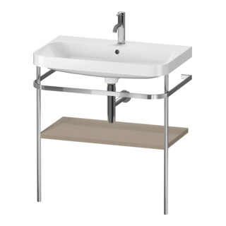 Duravit Meuble vasque Happy D.2 Plus 77,5x49 cm, 1 trou robinet, blanc, avec console métal