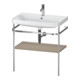 Duravit Meuble vasque Happy D.2 Plus 77,5x49 cm, 1 trou robinet, blanc, avec console métal-1