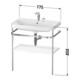 Duravit Meuble vasque Happy D.2 Plus 77,5x49 cm, 1 trou robinet, blanc, avec console métal