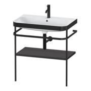 Duravit Meuble vasque Happy D.2 Plus 77,5x49 cm, 1 trou robinet, graphite mat, avec console