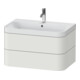 Duravit Meuble vasque Happy D.2 Plus 77,5x49 cm, 1 trou robinet, Noire s-mat, 2 tiroirs-1