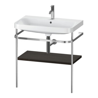 Duravit Meuble vasque Happy D.2 Plus 77,5x49 cm, 1 trou robinet, noyer, avec console