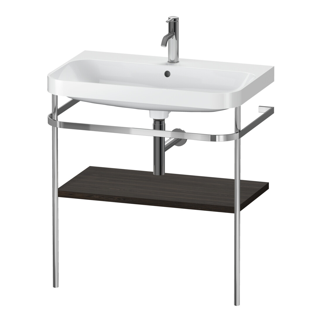 Duravit Meuble vasque Happy D.2 Plus 77,5x49 cm, 1 trou robinet, noyer, avec console