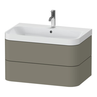 Duravit Meuble vasque Happy D.2 Plus 77,5x49 cm, 1 trou, st-g satiné, 2 tiroirs
