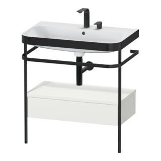Duravit Meuble vasque Happy D.2 Plus 77,5x49 cm, 2 TG, sans robinet, avec console, 1 tiroir