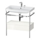 Duravit Meuble vasque Happy D.2 Plus 77,5x49 cm, 2 trous, blanc, avec console, 1 tiroir-1
