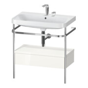 Duravit Meuble vasque Happy D.2 Plus 77,5x49 cm, 2 trous, blanc, avec console, 1 tiroir