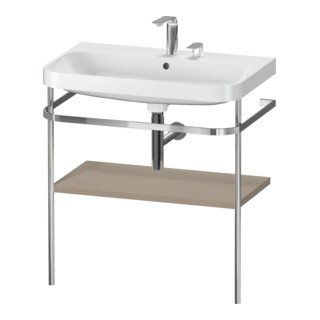 Duravit Meuble vasque Happy D.2 Plus 77,5x49 cm, 2 trous, blanc, avec console métal