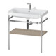 Duravit Meuble vasque Happy D.2 Plus 77,5x49 cm, 2 trous, blanc, avec console métal-1