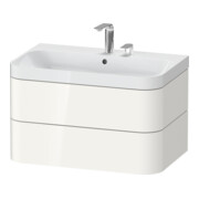 Duravit Meuble vasque Happy D.2 Plus 77,5x49 cm, 2 trous, blanc brillant, 2 tiroirs