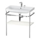 Duravit Meuble vasque Happy D.2 Plus 77,5x49 cm, 2 trous, blanc brillant, avec console métal-1