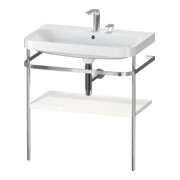 Duravit Meuble vasque Happy D.2 Plus 77,5x49 cm, 2 trous, blanc brillant, avec console métal