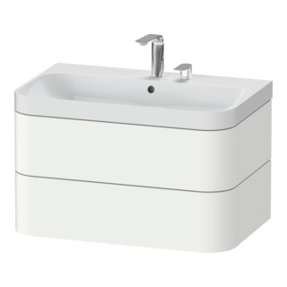 Duravit Meuble vasque Happy D.2 Plus 77,5x49 cm, 2 trous, blanc mat, 2 tiroirs