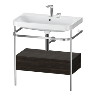 Duravit Meuble vasque Happy D.2 Plus 77,5x49 cm, 2 trous, blanc mat, avec console, 1 tiroir