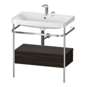 Duravit Meuble vasque Happy D.2 Plus 77,5x49 cm, 2 trous, blanc mat, avec console, 1 tiroir