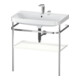 Duravit Meuble vasque Happy D.2 Plus 77,5x49 cm, 2 trous, blanc mat, avec console-1