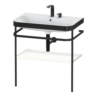 Duravit Meuble vasque Happy D.2 Plus 77,5x49 cm, 2 trous, blanc mat, avec console