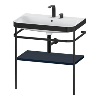 Duravit Meuble vasque Happy D.2 Plus 77,5x49 cm, 2 trous, bleu mat, avec console