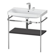 Duravit Meuble vasque Happy D.2 Plus 77,5x49 cm, 2 trous, graphite mat, avec console