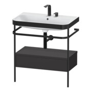 Duravit Meuble vasque Happy D.2 Plus 77,5x49 cm, 2 trous, gris, avec console, 1 tiroir
