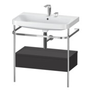 Duravit Meuble vasque Happy D.2 Plus 77,5x49 cm, 2 trous, gris, avec console, 1 tiroir
