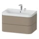 Duravit Meuble vasque Happy D.2 Plus 77,5x49 cm, 2 trous, lin, 2 tiroirs-1