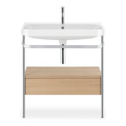 Duravit Meuble vasque Happy D.2 Plus 77,5x49 cm, 2 trous, Me E, avec console, 1 tiroir-3