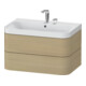 Duravit Meuble vasque Happy D.2 Plus 77,5x49 cm, 2 trous, méditerranée, 2 tiroirs-1