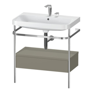 Duravit Meuble vasque Happy D.2 Plus 77,5x49 cm, 2 trous, mitigeur, avec console, 1 tiroir