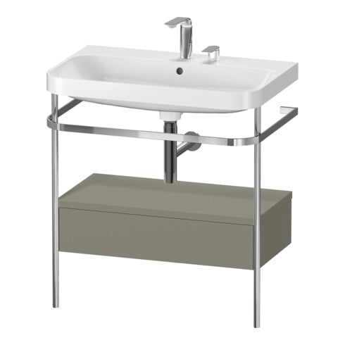 Duravit Meuble vasque Happy D.2 Plus 77,5x49 cm, 2 trous, mitigeur, avec console, 1 tiroir
