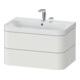 Duravit Meuble vasque Happy D.2 Plus 77,5x49 cm, 2 trous, noir mat, 2 tiroirs-1