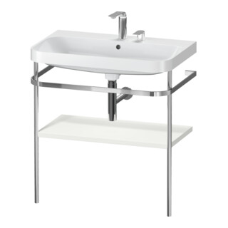 Duravit Meuble vasque Happy D.2 Plus 77,5x49 cm, 2 trous, noir mat, avec console