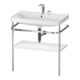 Duravit Meuble vasque Happy D.2 Plus 77,5x49 cm, 2 trous, noir mat, avec console-1