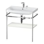 Duravit Meuble vasque Happy D.2 Plus 77,5x49 cm, 2 trous, noir mat, avec console