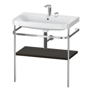 Duravit Meuble vasque Happy D.2 Plus 77,5x49 cm, 2 trous, noyer, avec console
