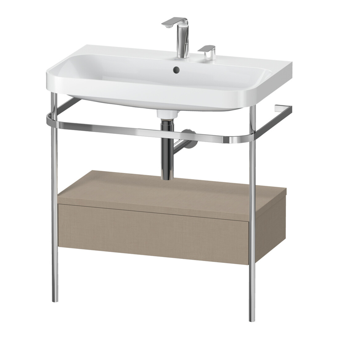 Duravit Meuble vasque Happy D.2 Plus 77,5x49 cm, 2 trous, sans console, 1 tiroir