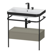 Duravit Meuble vasque Happy D.2 Plus 77,5x49 cm, 2 trous, st-g m, avec console, 1 tiroir