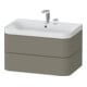 Duravit Meuble vasque Happy D.2 Plus 77,5x49 cm, 2 trous, st-g s-mat, 2 tiroirs-1