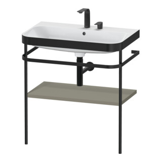 Duravit Meuble vasque Happy D.2 Plus 77,5x49 cm, 2 trous, surface mate, avec console