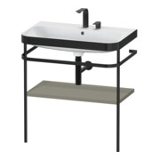 Duravit Meuble vasque Happy D.2 Plus 77,5x49 cm, 2 trous, surface mate, avec console