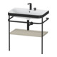 Duravit Meuble vasque Happy D.2 Plus 77,5x49 cm, 2 trous, Tau satiné, avec console-1