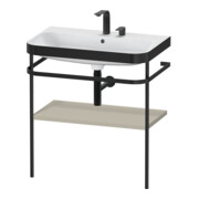 Duravit Meuble vasque Happy D.2 Plus 77,5x49 cm, 2 trous, Tau satiné, avec console
