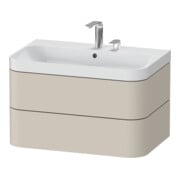 Duravit Meuble vasque Happy D.2 Plus 77,5x49 cm, 2 trous, taupe mat, 2 tiroirs