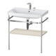 Duravit Meuble vasque Happy D.2 Plus 77,5x49 cm, 2 trous, taupe mat, avec console-1