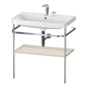 Duravit Meuble vasque Happy D.2 Plus 77,5x49 cm, 2 trous, taupe mat, avec console
