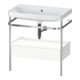 Duravit Meuble vasque Happy D.2 Plus 77,5x49 cm, sans robinetterie, blanc mat, avec console, 1 tiroir-1
