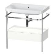 Duravit Meuble vasque Happy D.2 Plus 77,5x49 cm, sans robinetterie, blanc mat, avec console, 1 tiroir