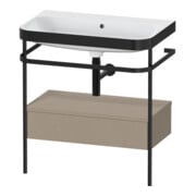 Duravit Meuble vasque Happy D.2 Plus 77,5x49 cm, sans trop-plein, blanc, avec console, 1 tiroir
