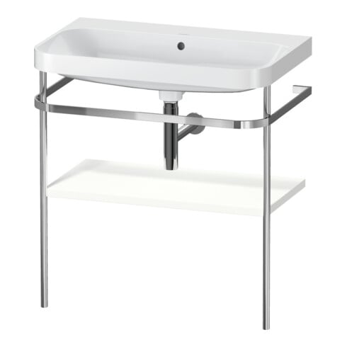 Duravit Meuble vasque Happy D.2 Plus 77,5x49 cm, sans trop-plein, blanc mat, avec console